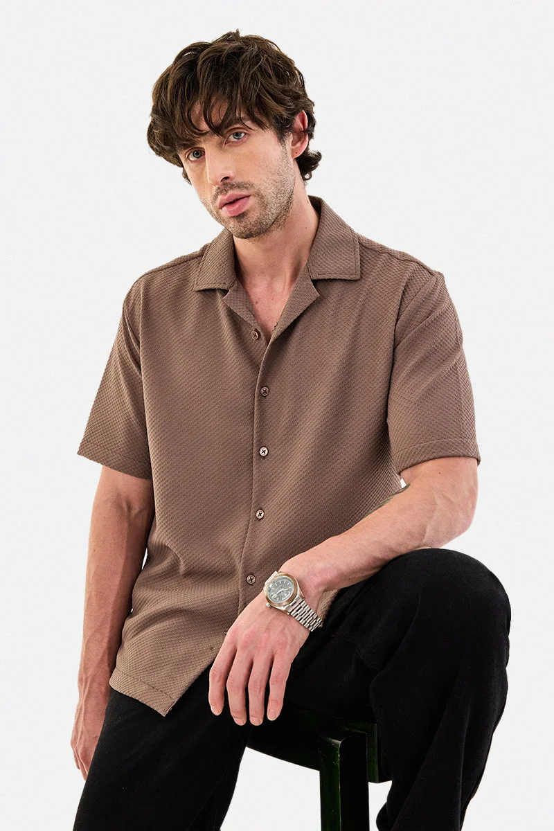 سنيتش Textured Box Fit Stretch Shirt